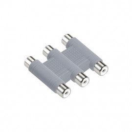 Coupler - 3x RCA-female/RCA-female